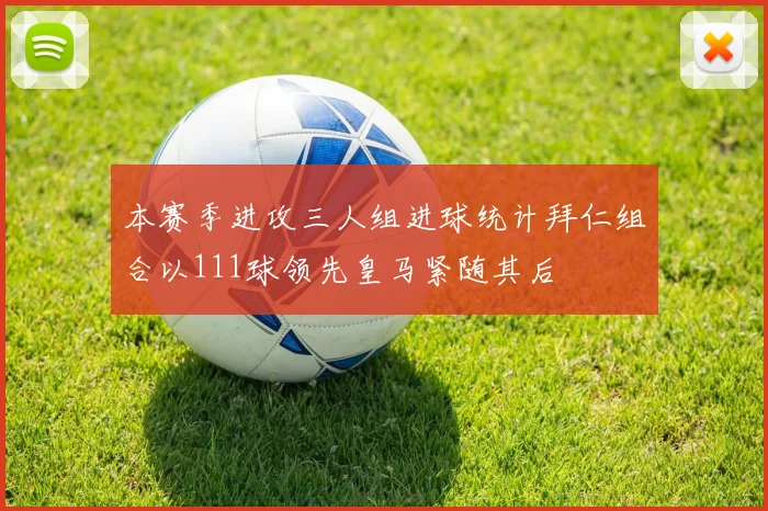 本赛季进攻三人组进球统计拜仁组合以111球领先皇马紧随其后